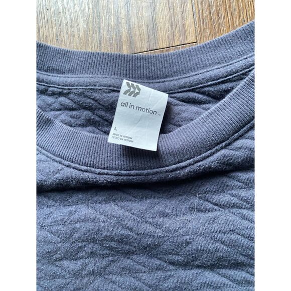 Cropped Oversized Navy Blue Sweatshirt Size L - Picture 3 of 6